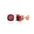 Turkish Garnet Solitaire 925 Sterling Silver Earrings