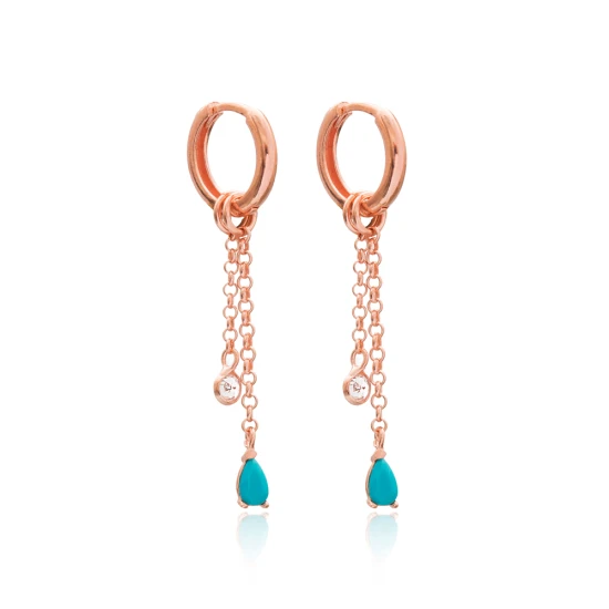Turkish Long 925 Sterling Silver Earrings - Sade 925 Silver Jewelry