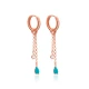 Turkish Long 925 Sterling Silver Earrings - Sade 925 Silver Jewelry