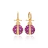 Turkish Ladybug Dangle Sterling Silver Earrings