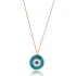 Turkish Turquoise Enamel Evil Eye 925 Silver Necklace
