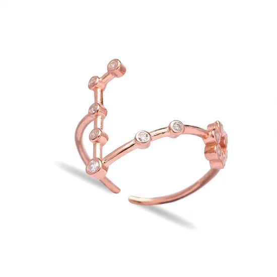 Turkish Dainty Zodiac Pisces Horoscope 925 Silver Ring