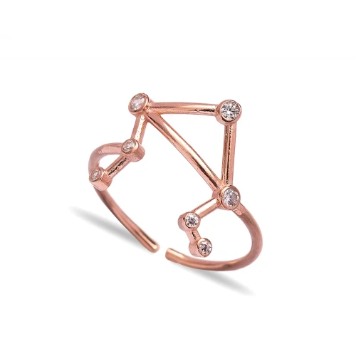 Turkish Libra Zodiac Sign Horoscope 925 Silver Ring