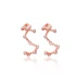 Clear Curved Constellation CZ Sterling Silver Earrings