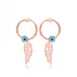 Turkish Wings Design Hollow Earrings with Evil Eye Handmade Wholesale 925 Sterling Silver Jewelry