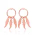 Turkish Feather Hollow 925 Sterling Silver Earrings