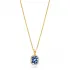 Turkish New Sapphire Baguette Sterling Silver Necklace