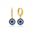 Turkish Dainty Sapphire Baguette Dangle Silver Earrings