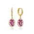 Oval Shape Ruby Dangle 925 Sterling Silver Earrings