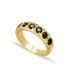 Black CZ Band Ring in 925 Sterling Silver