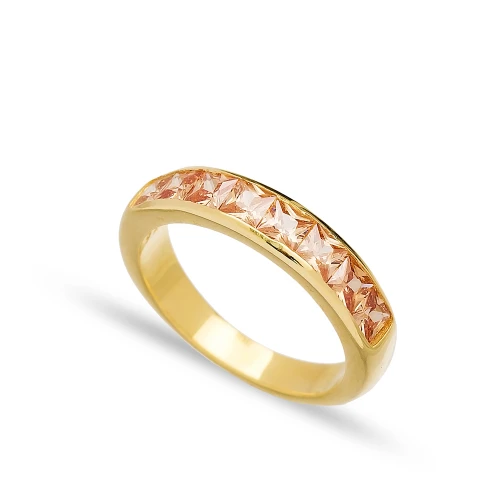 Citrine Baguette Band 925 Sterling Silver Ring