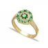 Emerald Baguette 925 Sterling Silver Ring