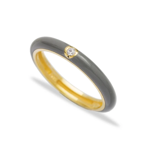 Enamel CZ Online 925 Sterling Silver Ring