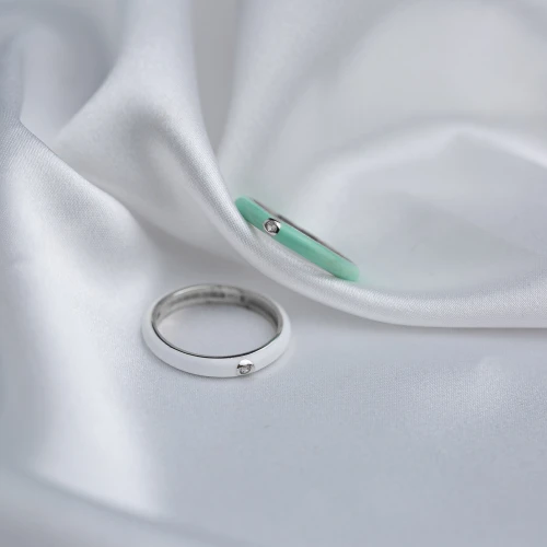 Wholesale Enamel CZ 925 Sterling Silver Ring