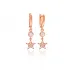 Star CZ Dangle 925 Sterling Silver Earrings