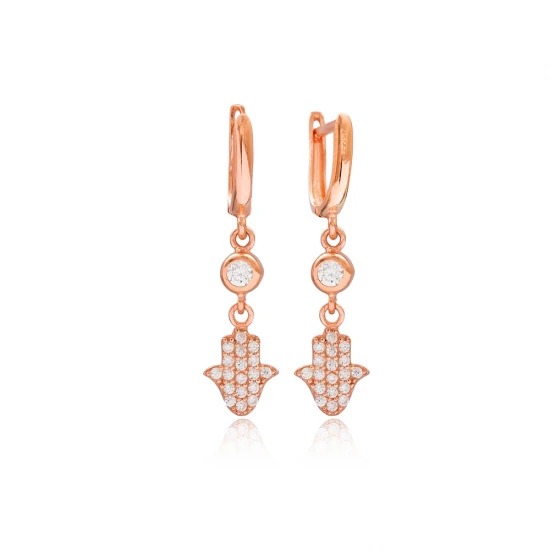 Hamsa Dangle 925 Sterling Silver Earrings Hamsa Dangle 925 Sterling Silver Earrings