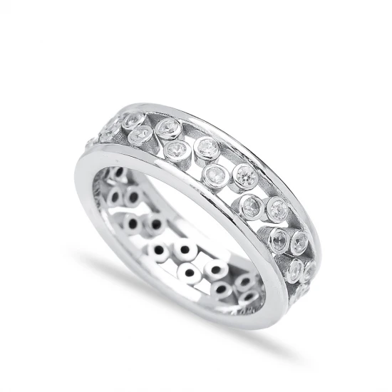 Two Together CZ 925 Sterling Silver Ring - Sade 925 Silver Jewelry