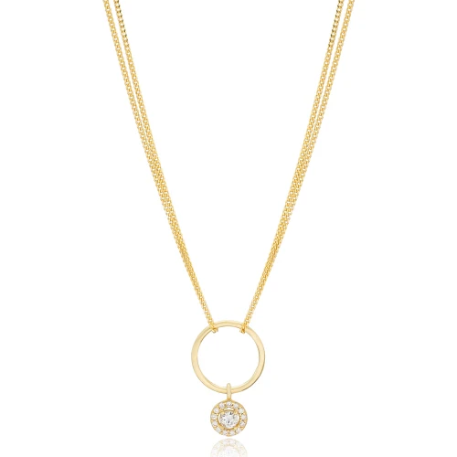 Hollow Round Choker 925 Sterling Silver Pendant