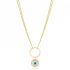 Evil Eye Hollow Choker 925 Sterling Silver Necklace