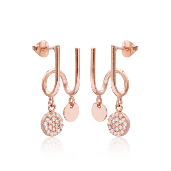 Round Two In One 925 Sterling Silver Earrings Round Two In One 925 Sterling Silver Earrings