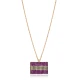 Ruby Rectangle Shape 925 Sterling Silver Necklace - Sade 925 Silver Jewelry