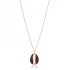 Seashell Black CZ 925 Sterling Silver Necklace