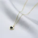 Mother Of Pearl Black Enamel Heart 925 Silver Necklace Mother Of Pearl Black Enamel Heart 925 Silver Necklace