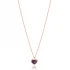 Mother Of Pearl Black Enamel Heart 925 Silver Necklace