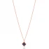 Mother Of Pearl Black Enamel Clover 925 Silver Necklace