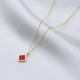 Red Enamel Clover 925 Sterling Silver Necklace Red Enamel Clover 925 Sterling Silver Necklace
