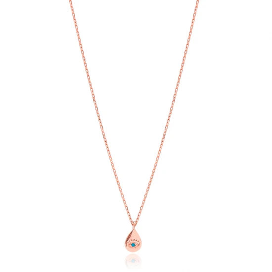 Drop Evil Eye Minimal 925 Sterling Silver Necklace Drop Evil Eye Minimal 925 Sterling Silver Necklace