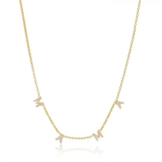 Handcrafted Mama 925 Sterling Silver Necklace | 925 Sterling Silver Wholesale | Sade Silver Handcrafted Mama 925 Sterling Silver Necklace - Sade 925 Silver Jewelry