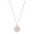 Round White Enamel 925 Sterling Silver Necklace