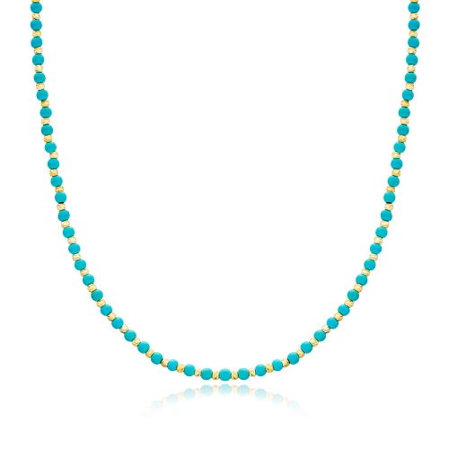 Turquoise 30 5 Cm Choker 925 Sterling Silver Necklace