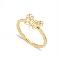 Dragonfly CZ Cluster 925 Sterling Silver Ring