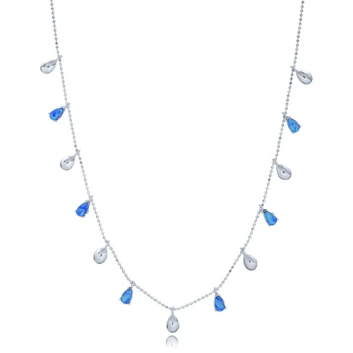 Turkish Opal Drop 925 Sterling Silver Necklace