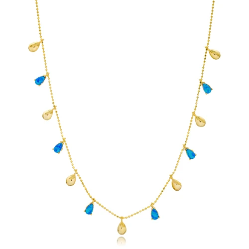 Turkish Opal Drop 925 Sterling Silver Necklace