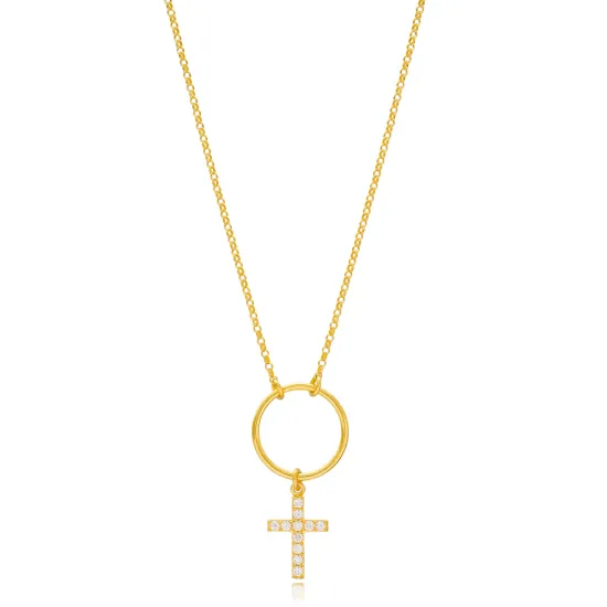 Cross Hollow 925 Sterling Silver Pendant