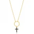 Black Cross Hollow 925 Sterling Silver Pendant
