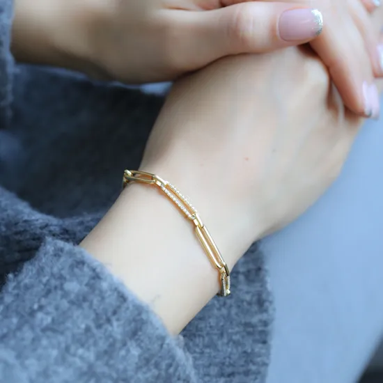 Rectangle Bracelet in 925 Sterling Silver