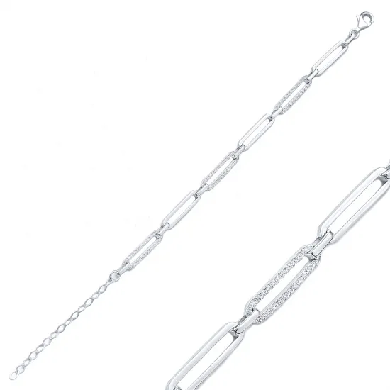 Rectangle Bracelet in 925 Sterling Silver