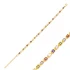 Colorful Squarecharms 925 Sterling Silver Bracelet