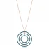 Turquoise Open Circle 925 Sterling Silver Pendant