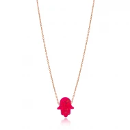 Red Opal Hamsa 925 Sterling Silver Pendant