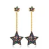Mix Star Long 925 Sterling Silver Earrings