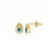 Minimalist Turquoise Teardrop Sterling Silver Earrings