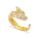 Turkish Dragon Adjustable 925 Sterling Silver Ring - Sade 925 Silver Jewelry