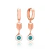 Arrow Shape Evil Eye Dangle 925 Silver Earrings
