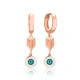 Arrow Shape Evil Eye Dangle 925 Silver Earrings