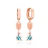 Fish Arrow Shape Dangle 925 Sterling Silver Earrings